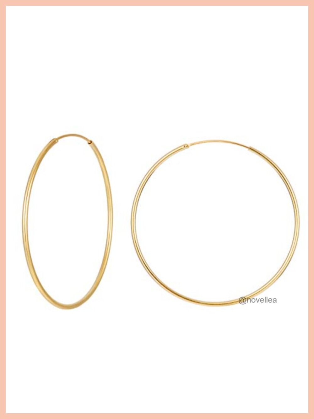 Thin Gold Hoops 1.2mm Sterling Silver Simple Large Hoop Earrings Minimalist